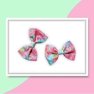 Hand Crafted Lilly inspired Kids Hair Bow Set